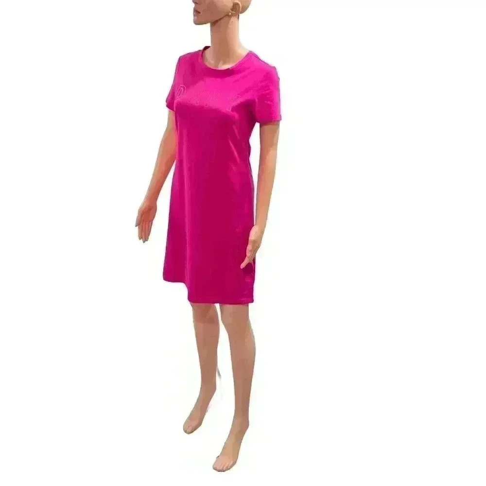 Bright Pink DKNY T-Shirt Dress - Casual & Stylish - Picture 2 of 14